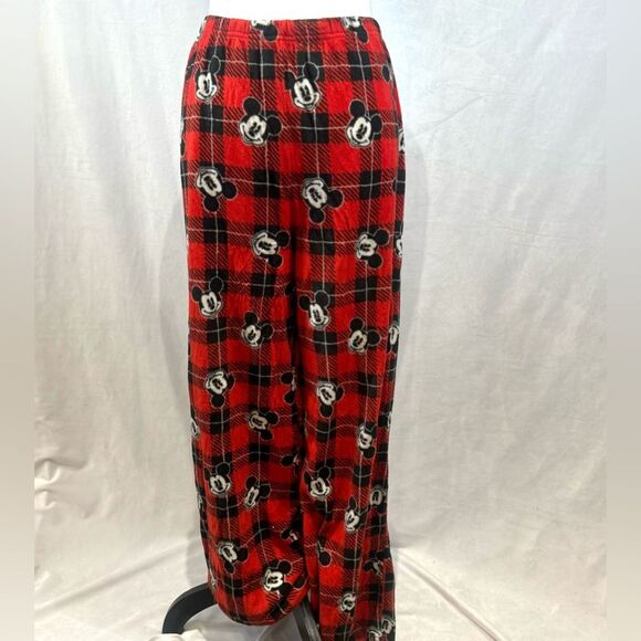 Disney Mickey Mouse red plaid super soft fleece pajama lounge pants size 3XL - Picture 1 of 4